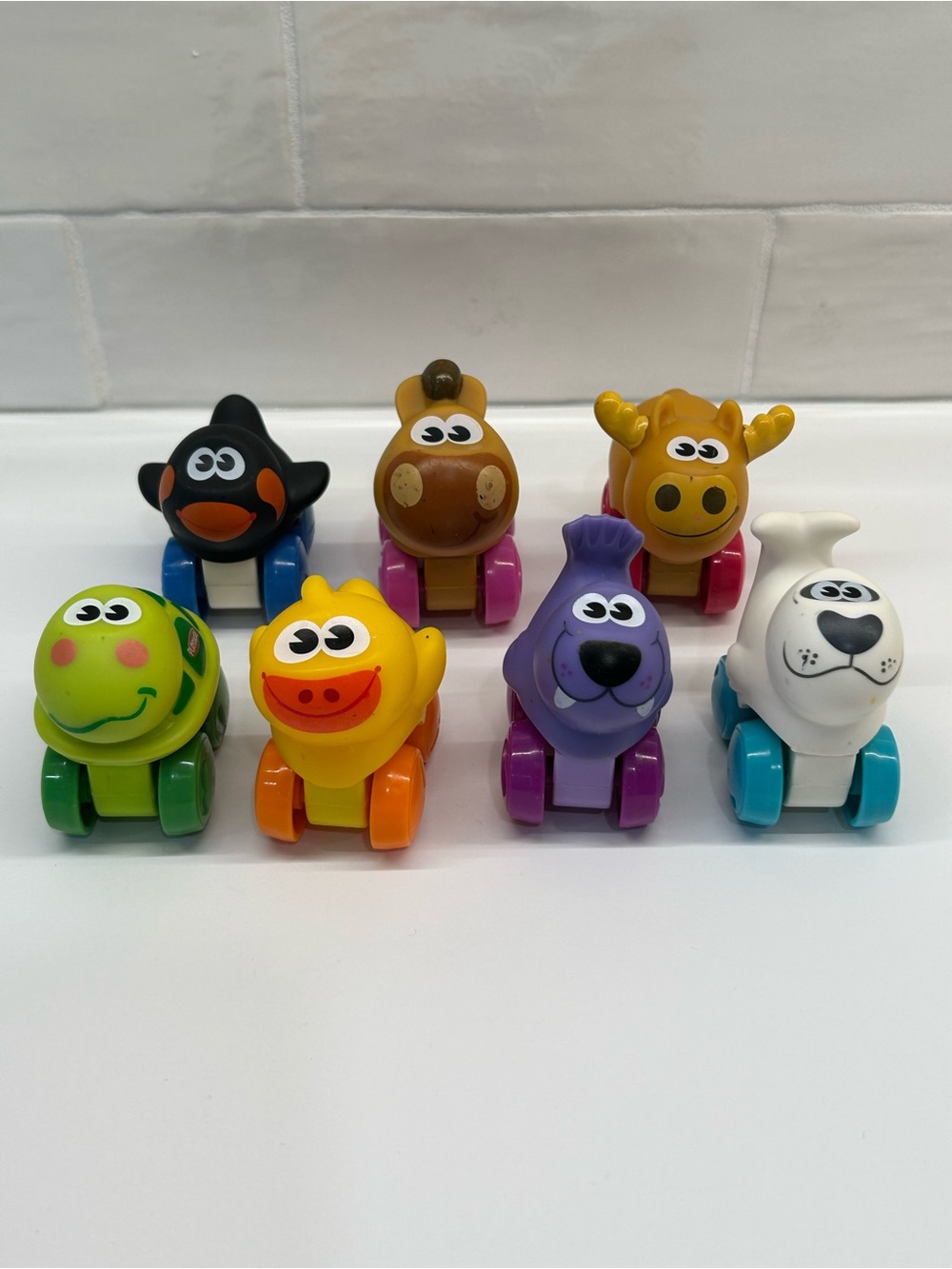 Playskool Wheel Pals Zoomimals Set Of 7 (b9)